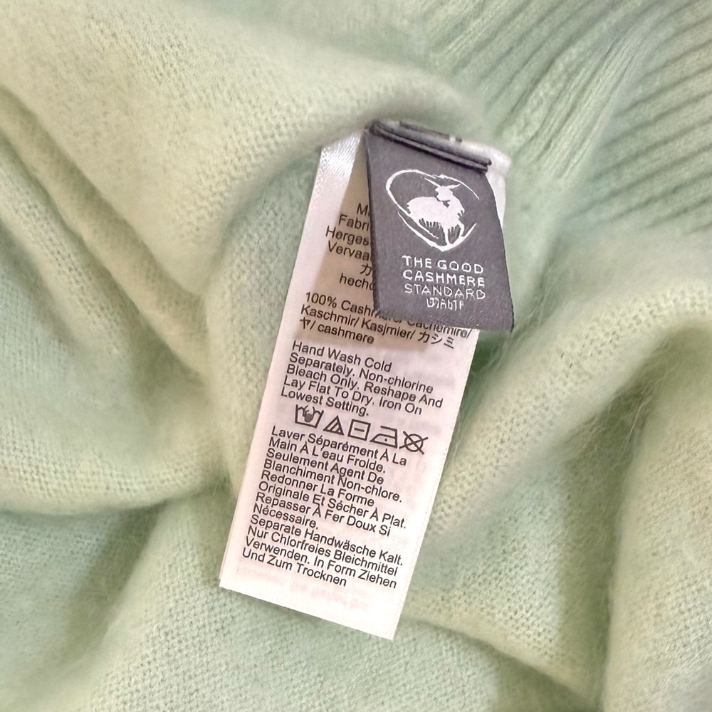 NWT J. Crew Top Rated Brushed Cashmere Blouson- Sleeve Sweater Sheer Mint - Picture 10 of 11
